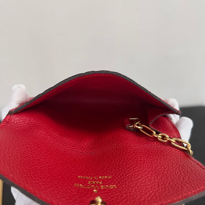 Louis Vuitton Red Empreinte Leather Cles Coin Purse