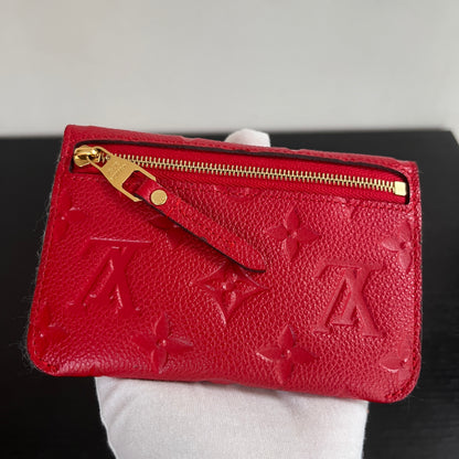 Louis Vuitton Red Empreinte Leather Cles Coin Purse