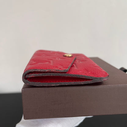 Louis Vuitton Red Empreinte Leather Cles Coin Purse