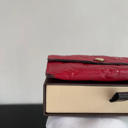 Louis Vuitton Red Empreinte Leather Cles Coin Purse