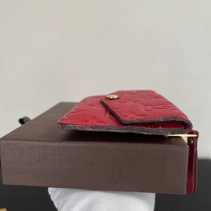 Louis Vuitton Red Empreinte Leather Cles Coin Purse