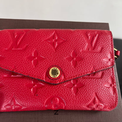 Louis Vuitton Red Empreinte Leather Cles Coin Purse