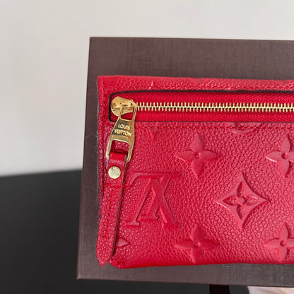 Louis Vuitton Red Empreinte Leather Cles Coin Purse