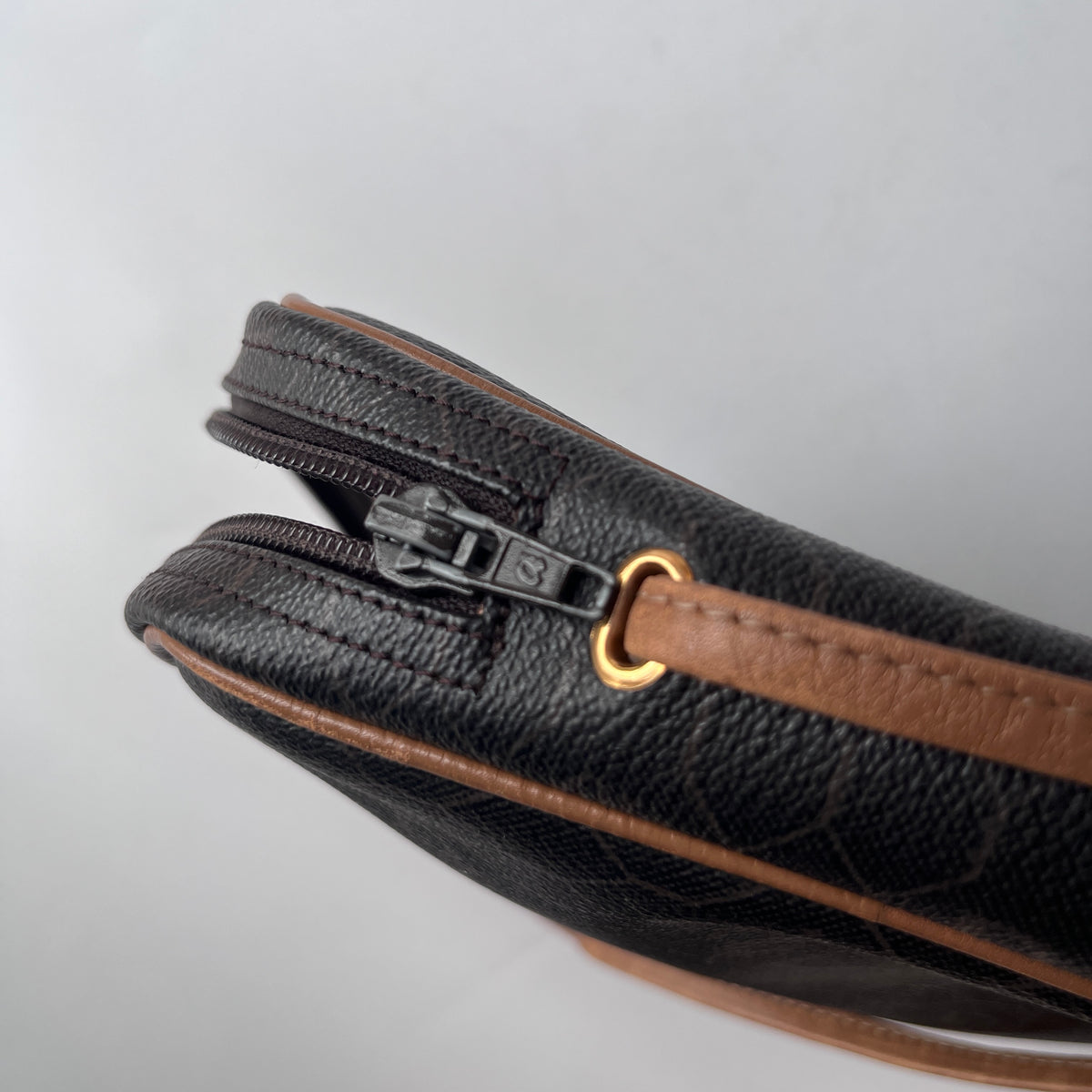 Christian Dior Vintage Honeycomb Coated Canvas Crossbody Bag