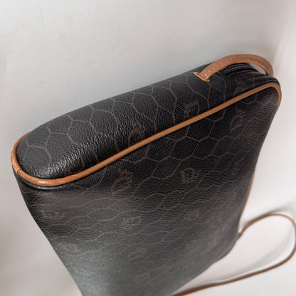 Christian Dior Vintage Honeycomb Coated Canvas Crossbody Bag