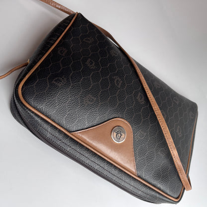 Christian Dior Vintage Honeycomb Coated Canvas Crossbody Bag
