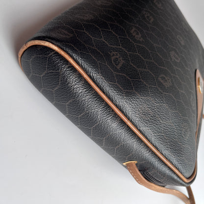 Christian Dior Vintage Honeycomb Coated Canvas Crossbody Bag