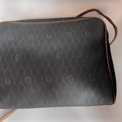 Christian Dior Vintage Honeycomb Coated Canvas Crossbody Bag