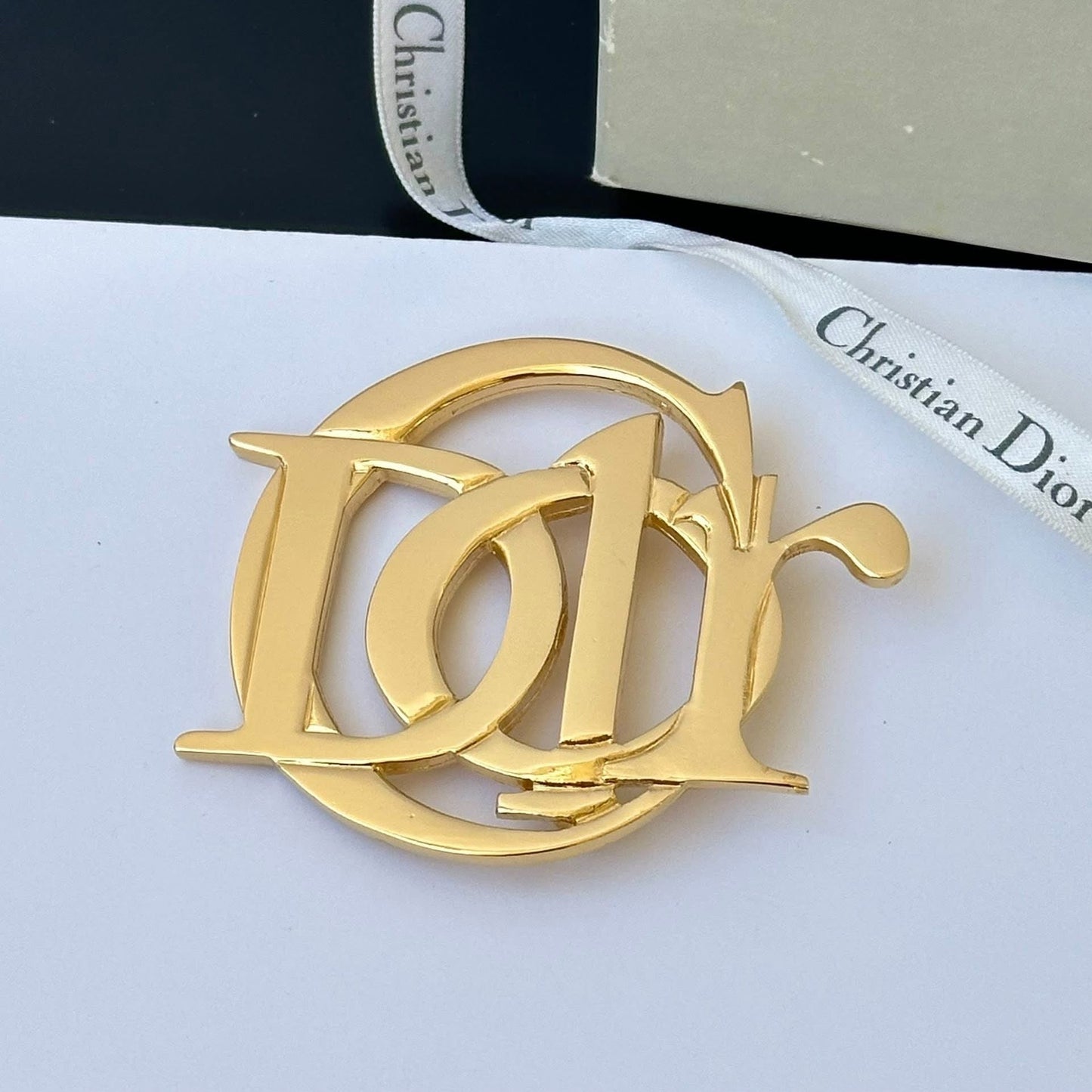 Christian Dior Vintage Gold-Toned Brooch