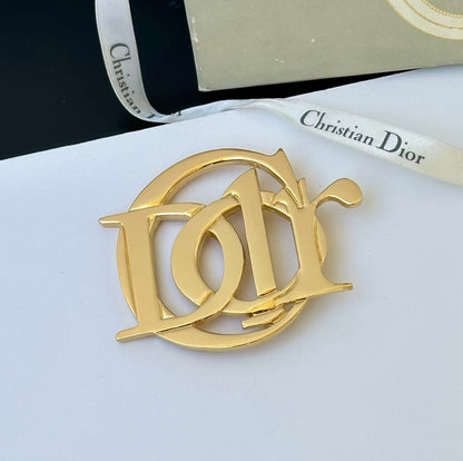 Christian Dior Vintage Gold-Toned Brooch