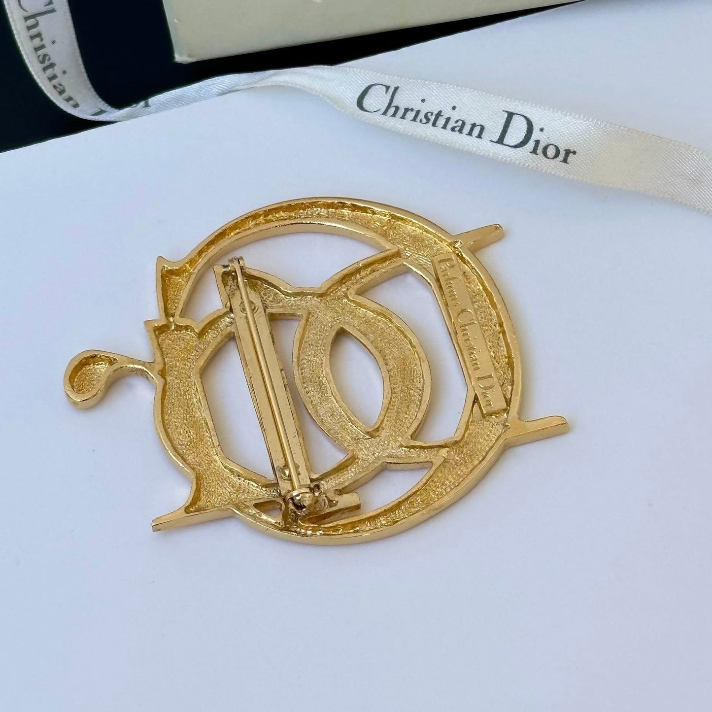 Christian Dior Vintage Gold-Toned Brooch