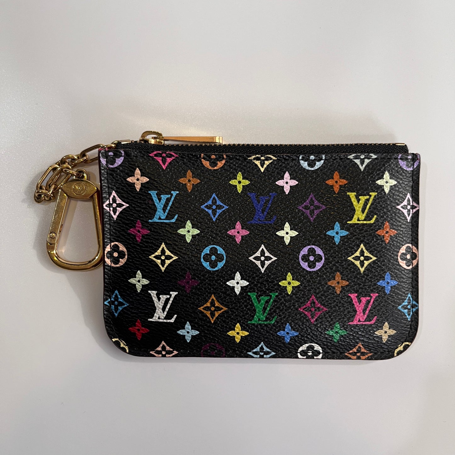 Louis Vuitton x Takashi Murakami Black Multicolor Cles Coin Purse