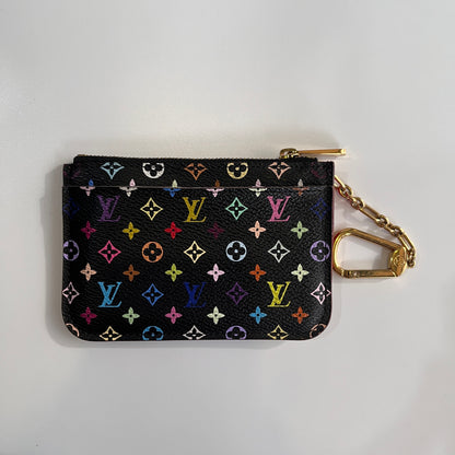 Louis Vuitton x Takashi Murakami Black Multicolor Cles Coin Purse