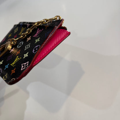 Louis Vuitton x Takashi Murakami Black Multicolor Cles Coin Purse