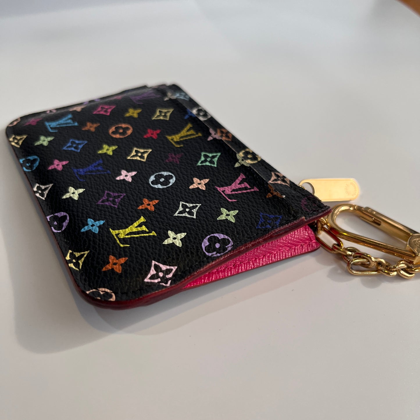 Louis Vuitton x Takashi Murakami Black Multicolor Cles Coin Purse