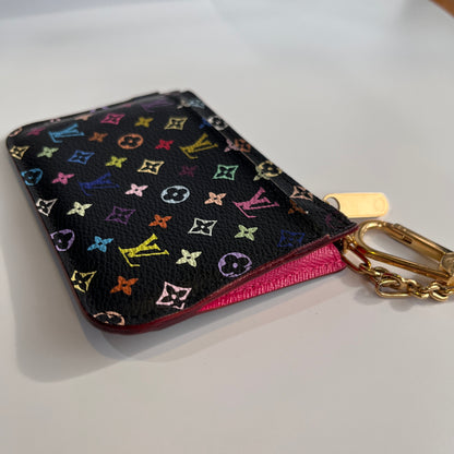 Louis Vuitton x Takashi Murakami Black Multicolor Cles Coin Purse
