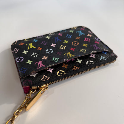 Louis Vuitton x Takashi Murakami Black Multicolor Cles Coin Purse