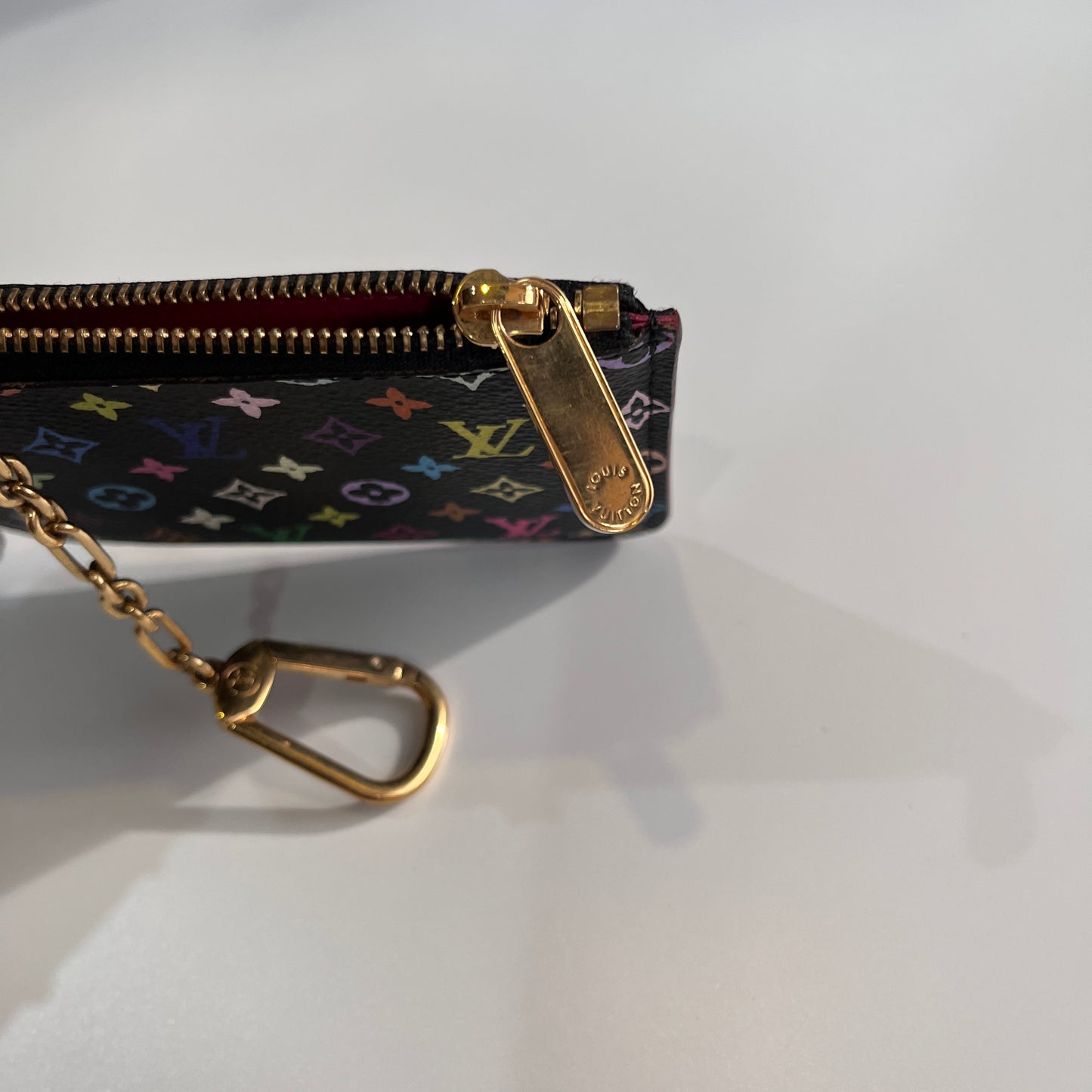 Louis Vuitton x Takashi Murakami Black Multicolor Cles Coin Purse