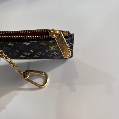 Louis Vuitton x Takashi Murakami Black Multicolor Cles Coin Purse