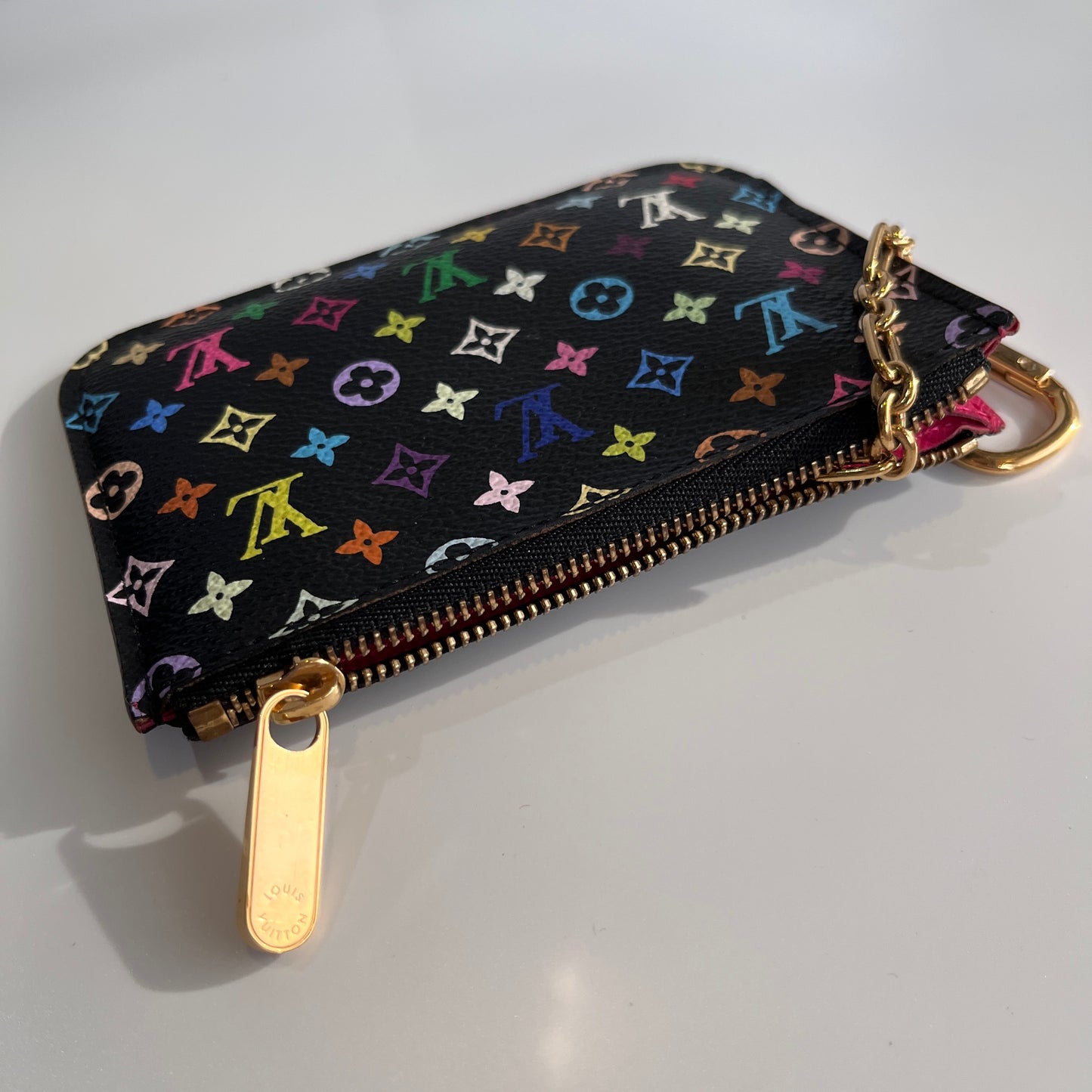Louis Vuitton x Takashi Murakami Black Multicolor Cles Coin Purse