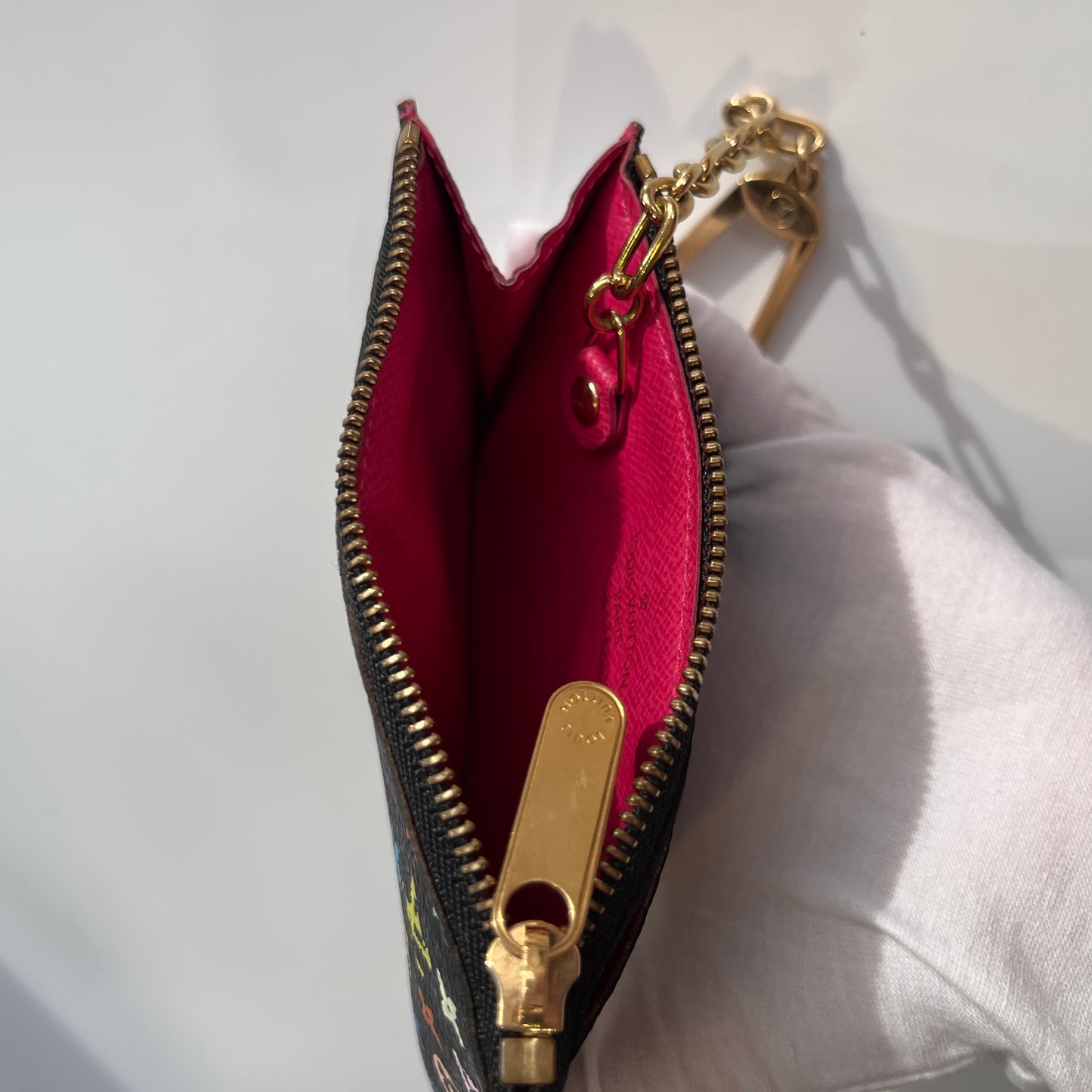 Louis Vuitton x Takashi Murakami Black Multicolor Cles Coin Purse