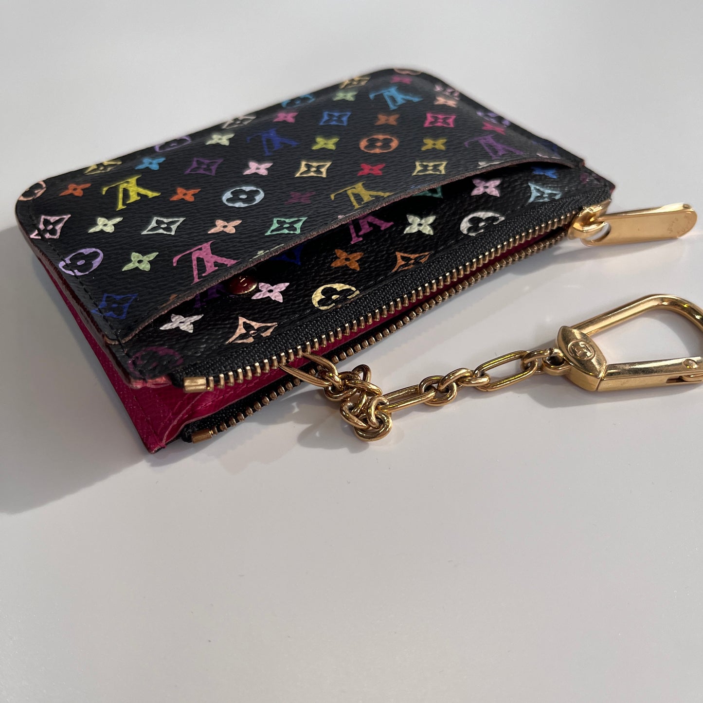 Louis Vuitton x Takashi Murakami Black Multicolor Cles Coin Purse