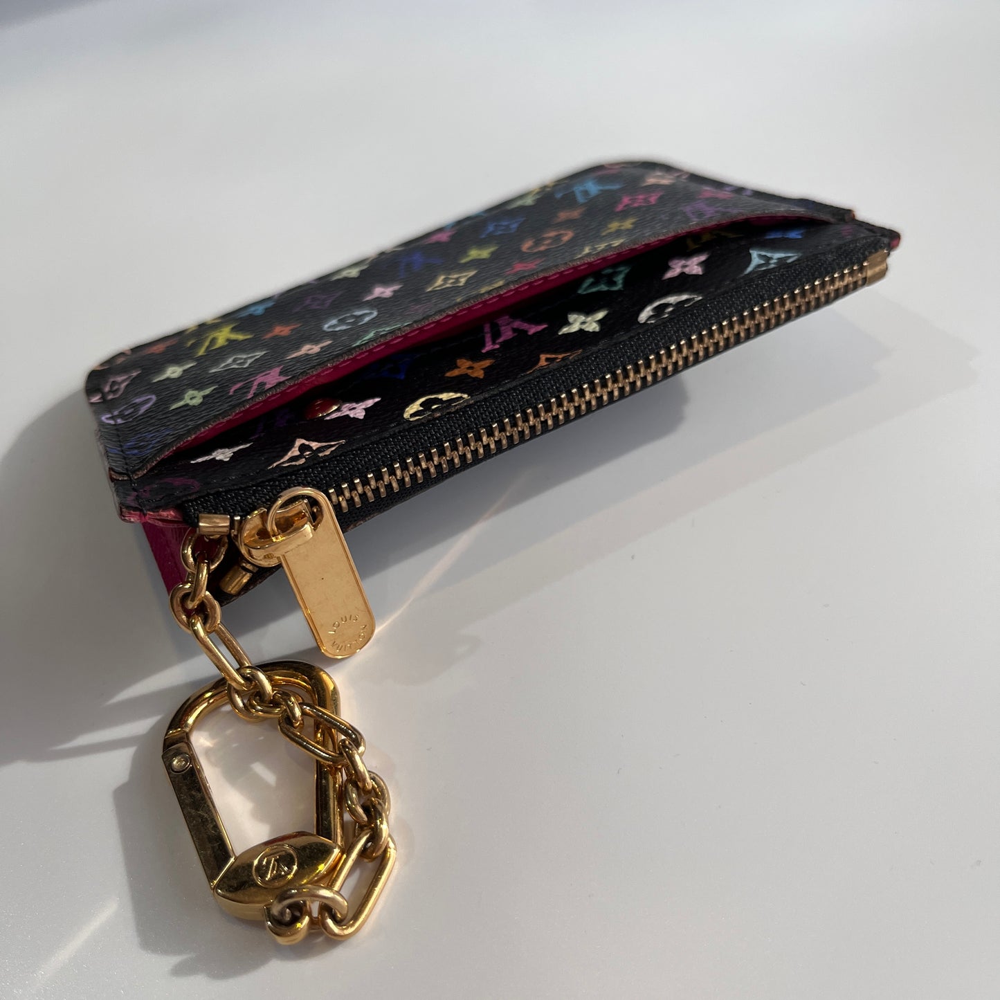 Louis Vuitton x Takashi Murakami Black Multicolor Cles Coin Purse
