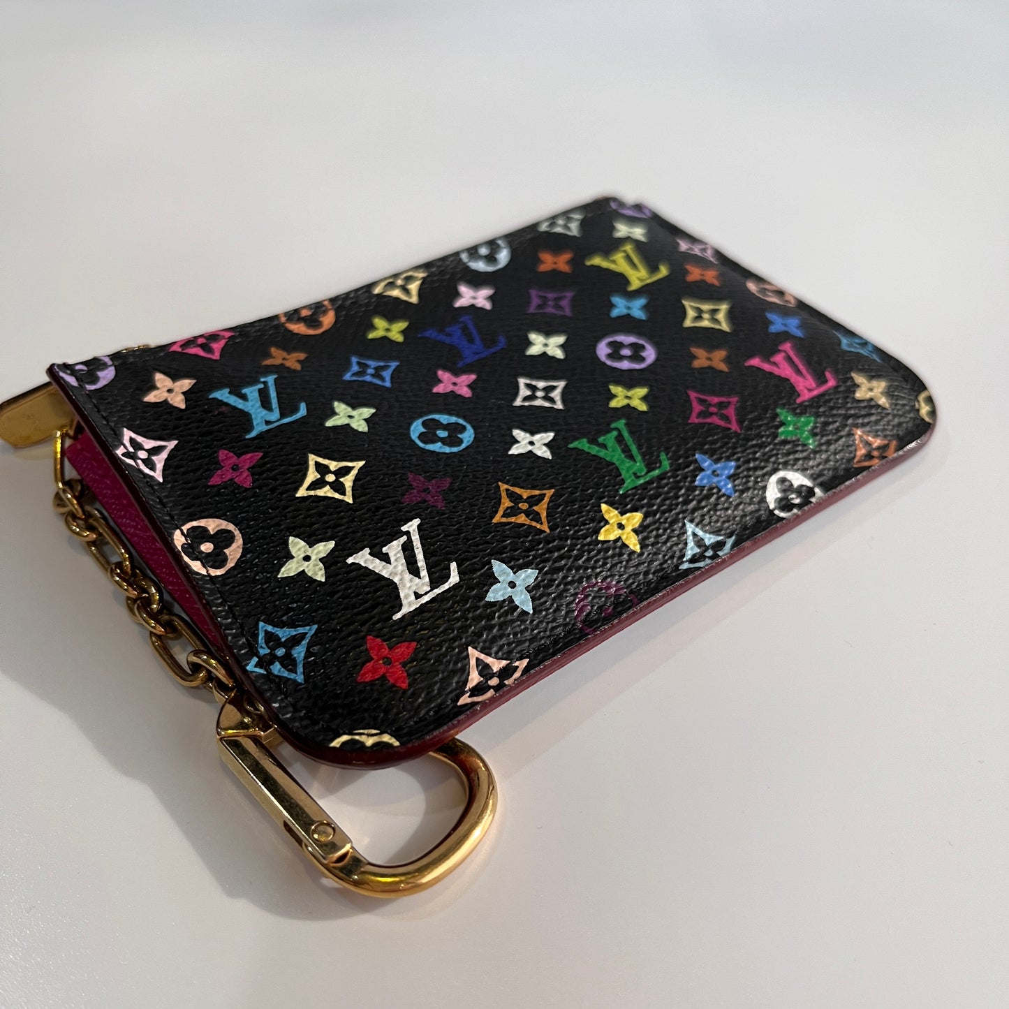 Louis Vuitton x Takashi Murakami Black Multicolor Cles Coin Purse