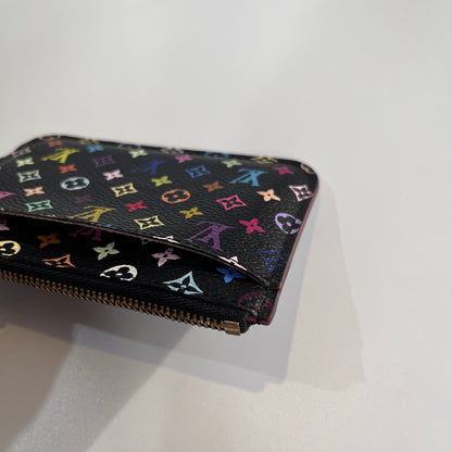 Louis Vuitton x Takashi Murakami Black Multicolor Cles Coin Purse