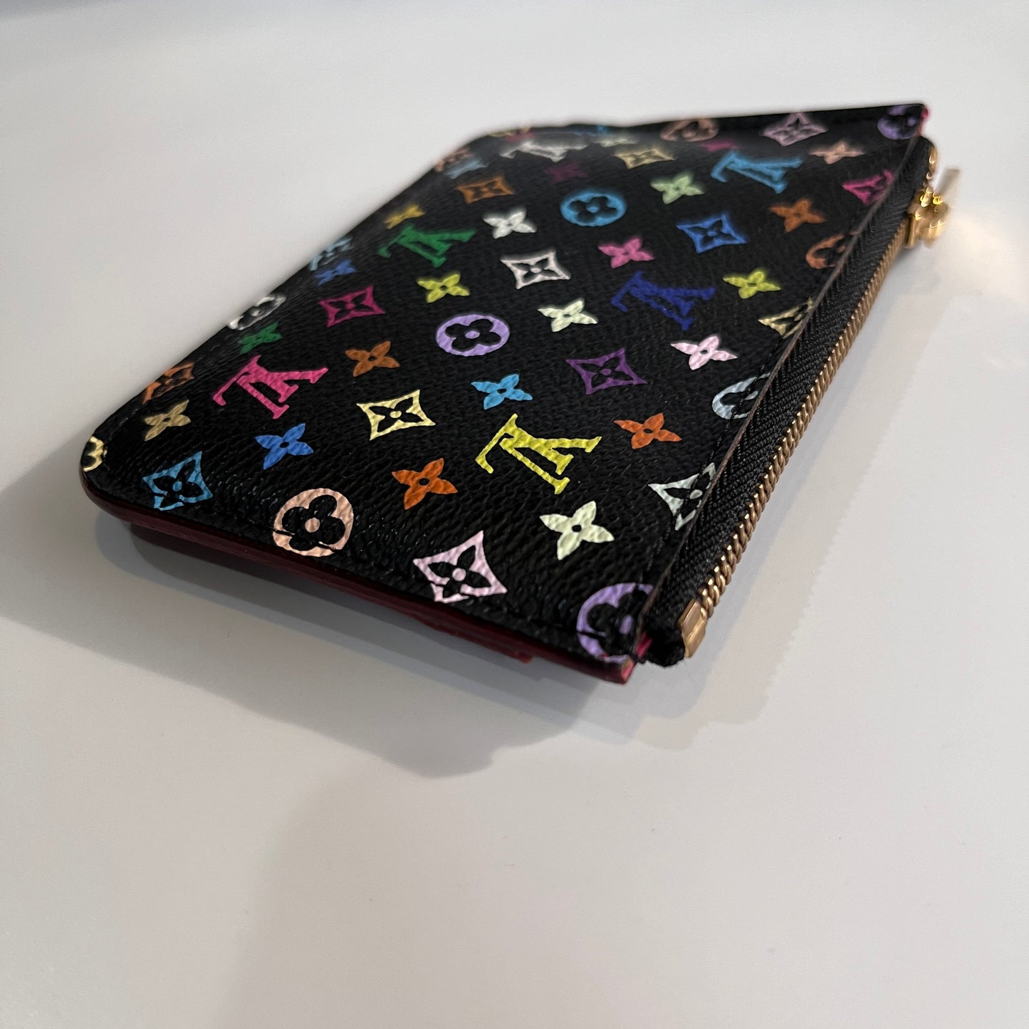 Louis Vuitton x Takashi Murakami Black Multicolor Cles Coin Purse