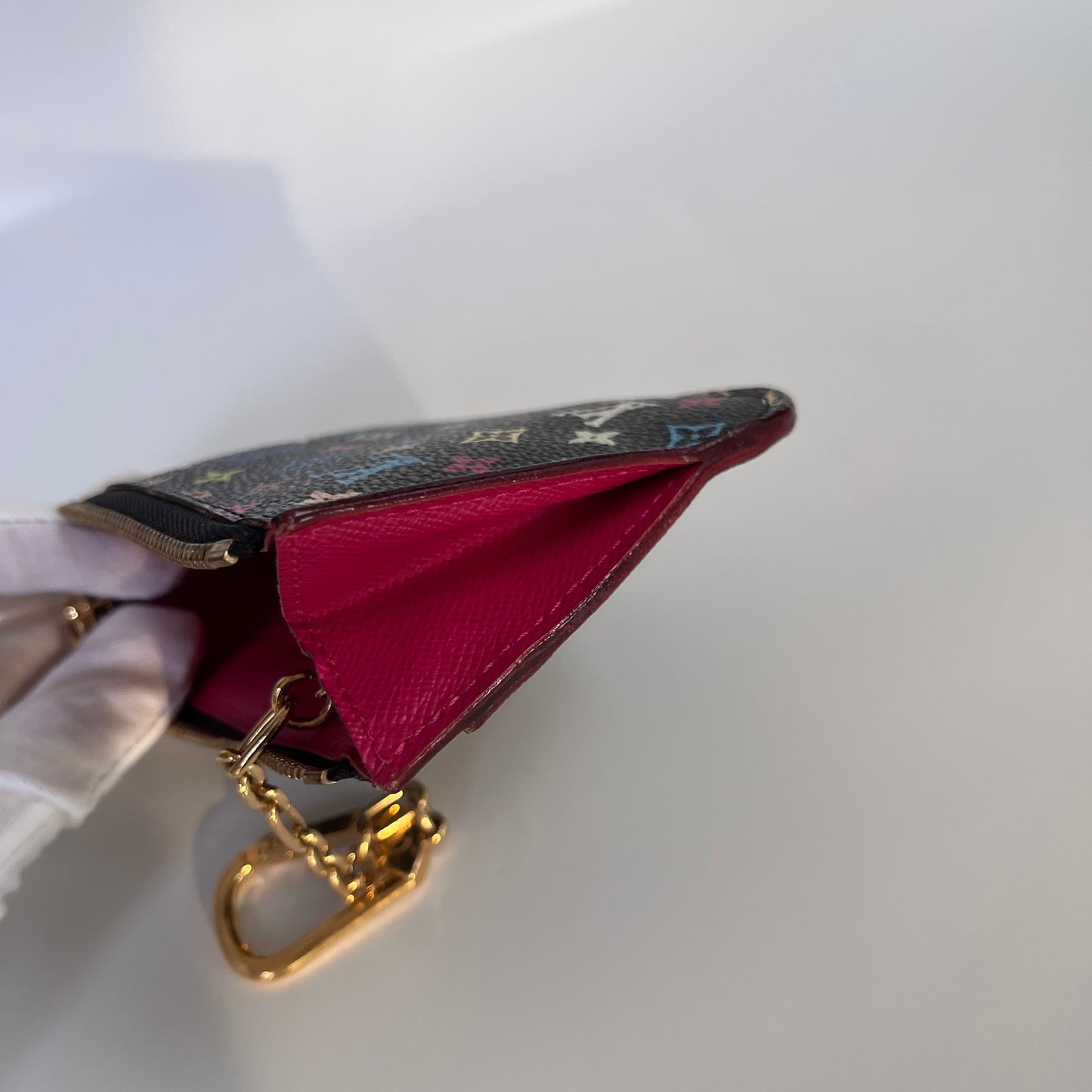Louis Vuitton x Takashi Murakami Black Multicolor Cles Coin Purse
