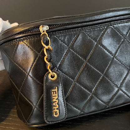 Chanel Vintage Black Lambskin Belt Bag