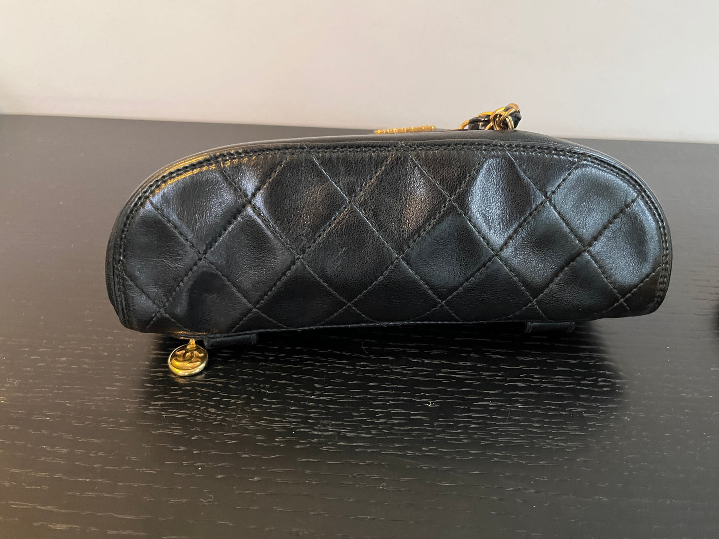 Chanel Vintage Black Lambskin Belt Bag