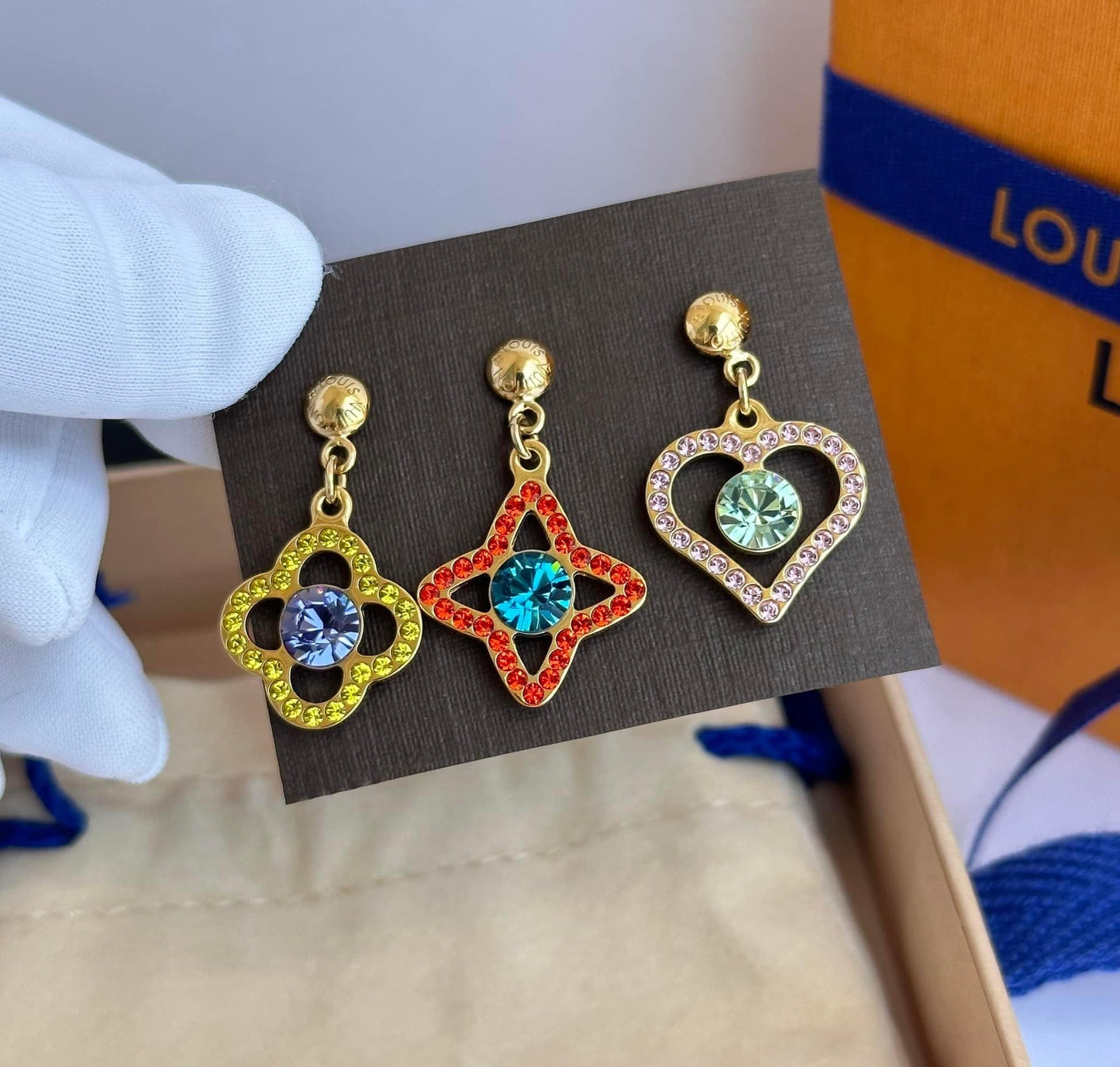 Louis Vuitton Swarovski Crystal Eye Candy Earrings