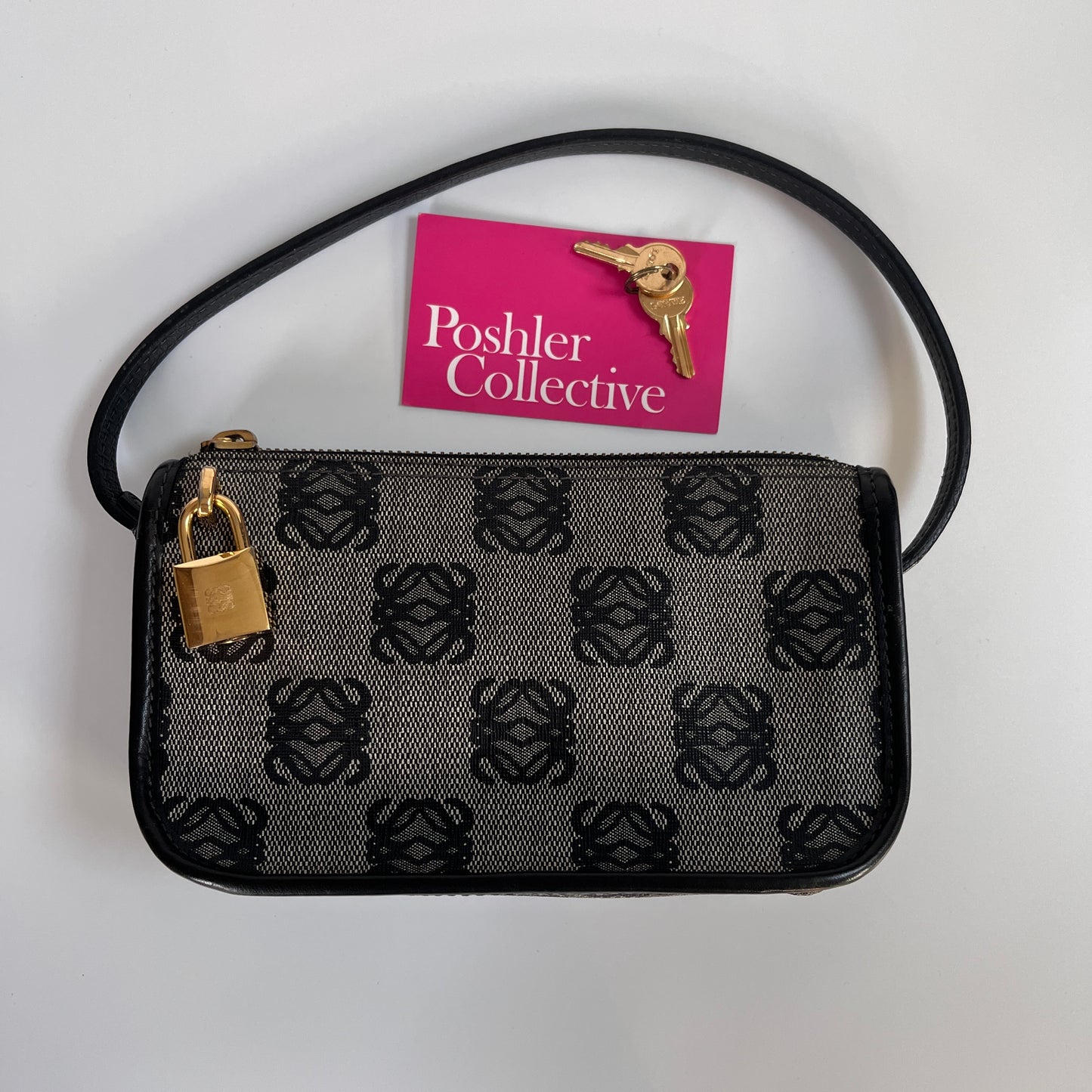 Loewe Black Vintage Anagram Pochette
