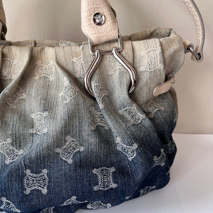 Celine blue denim Macadam Gradient 2Way Bag