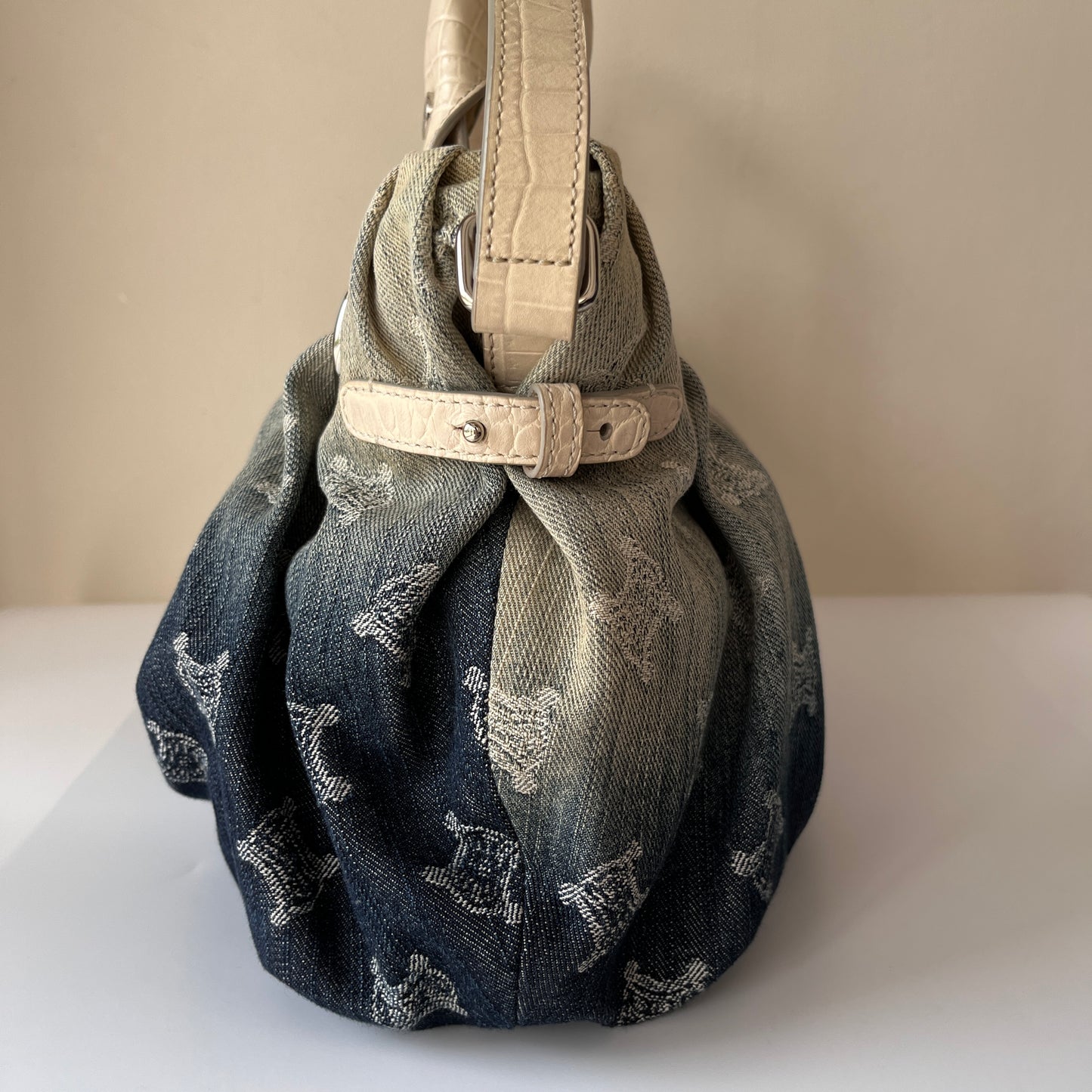 Celine blue denim Macadam Gradient 2Way Bag