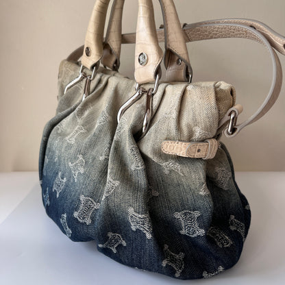 Celine blue denim Macadam Gradient 2Way Bag