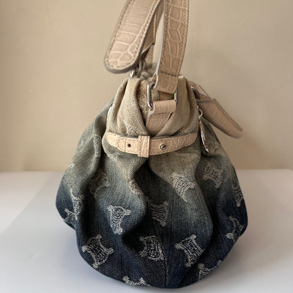 Celine blue denim Macadam Gradient 2Way Bag