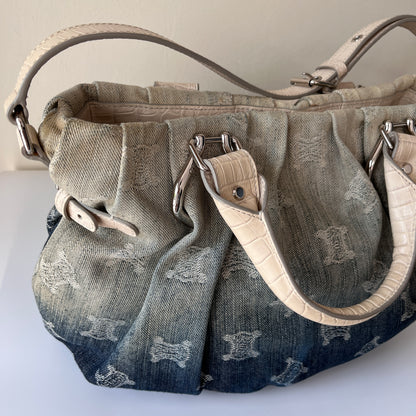 Celine blue denim Macadam Gradient 2Way Bag
