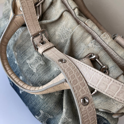 Celine blue denim Macadam Gradient 2Way Bag