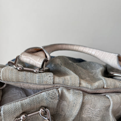 Celine blue denim Macadam Gradient 2Way Bag