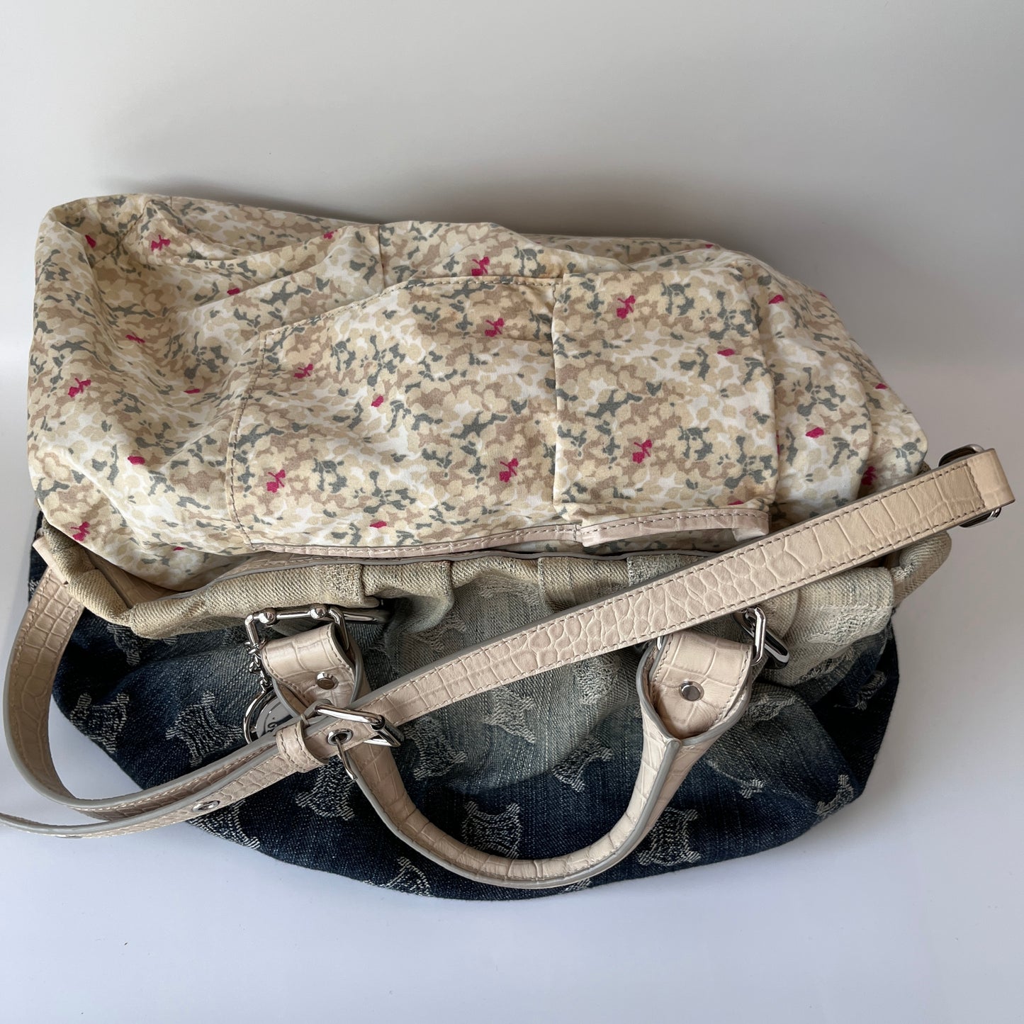 Celine blue denim Macadam Gradient 2Way Bag