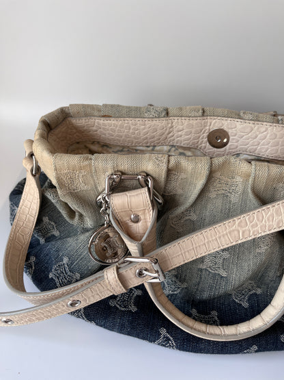 Celine blue denim Macadam Gradient 2Way Bag