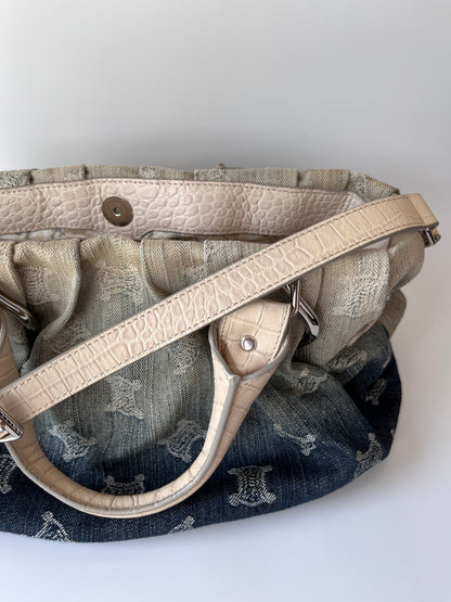 Celine blue denim Macadam Gradient 2Way Bag