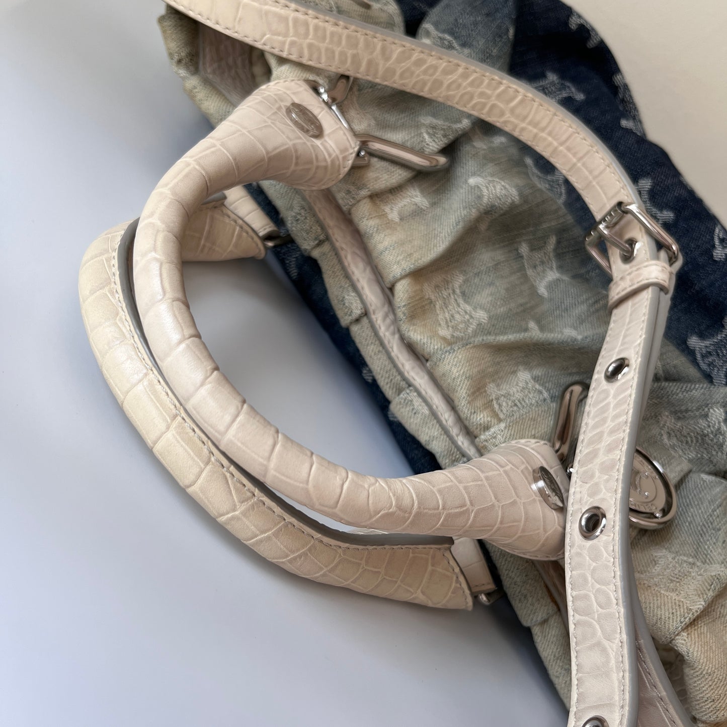 Celine blue denim Macadam Gradient 2Way Bag