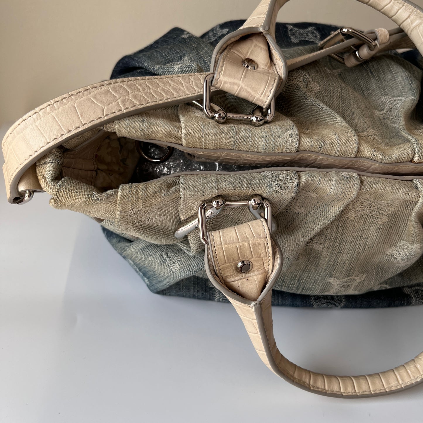 Celine blue denim Macadam Gradient 2Way Bag