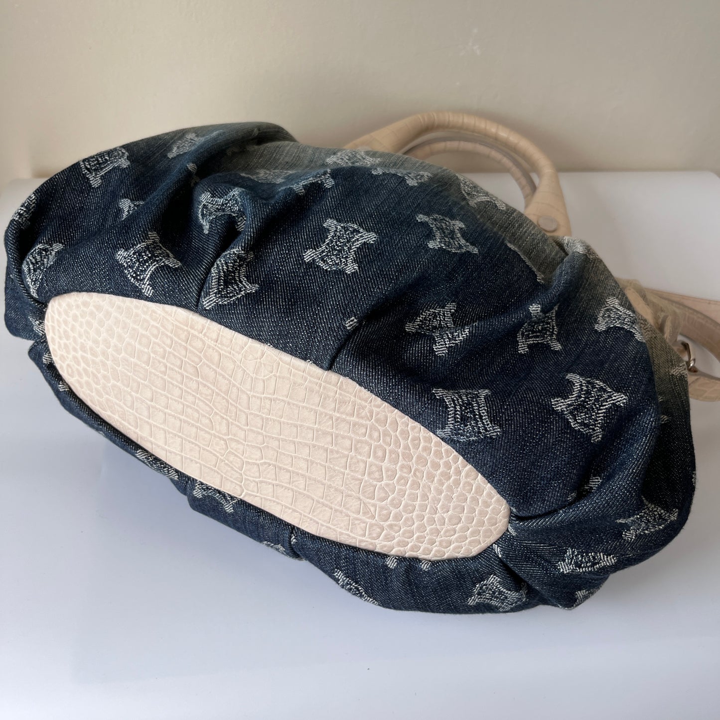 Celine blue denim Macadam Gradient 2Way Bag