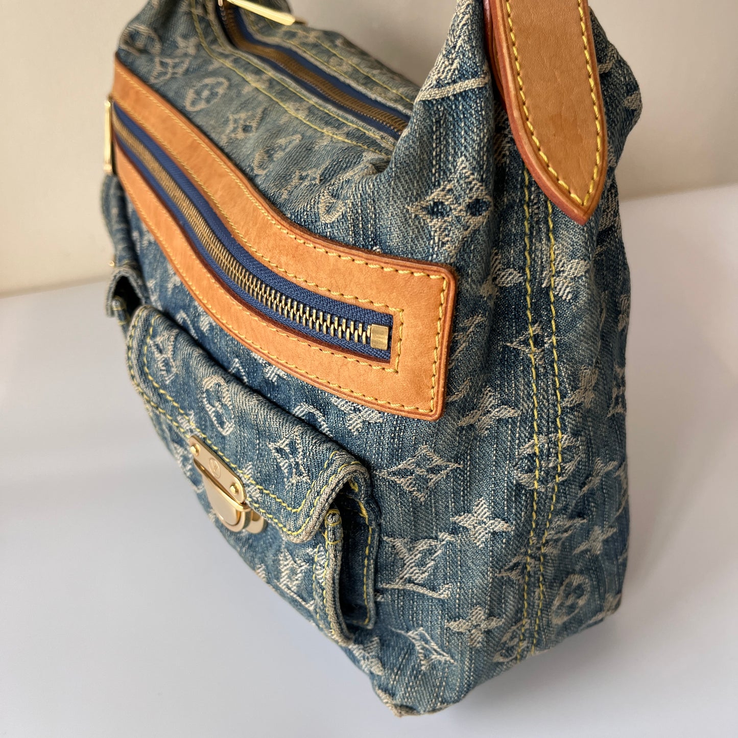 Louis Vuitton Vintage Baggy Denim PM Shoulder Bag