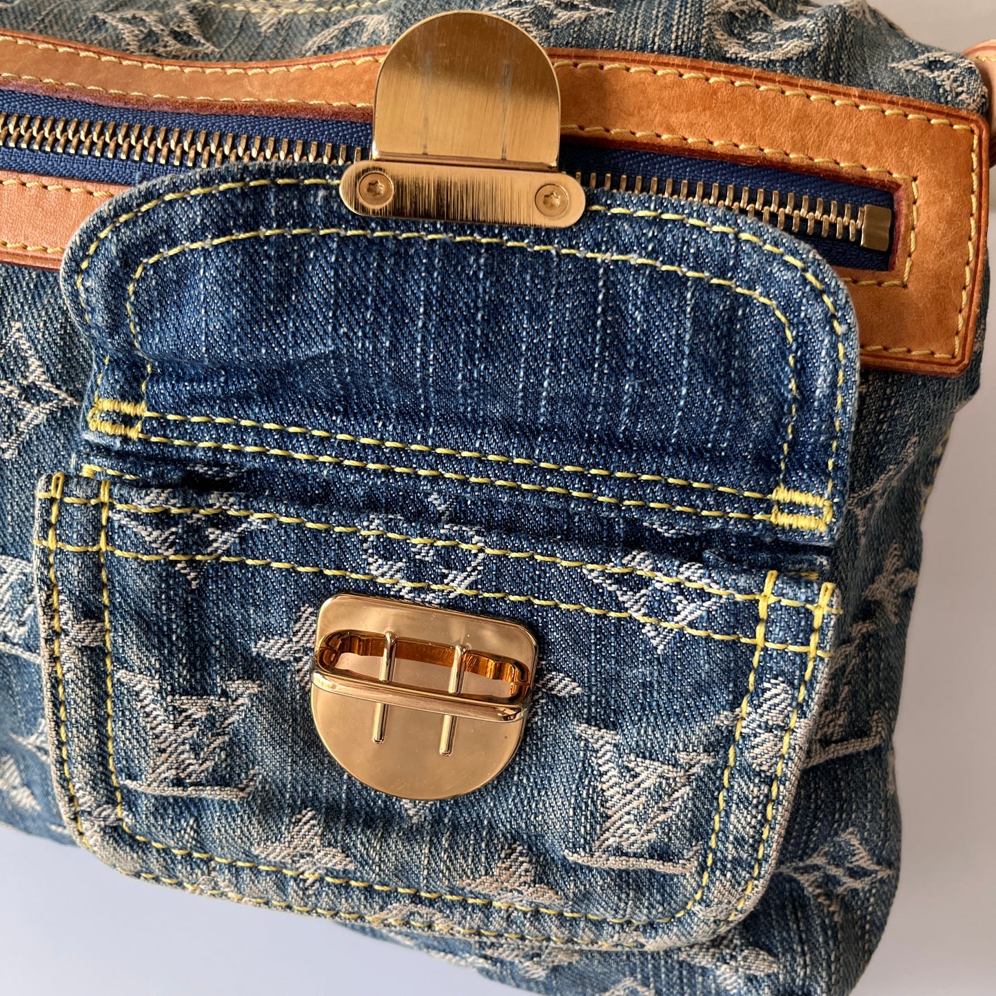 Louis Vuitton Vintage Baggy Denim PM Shoulder Bag